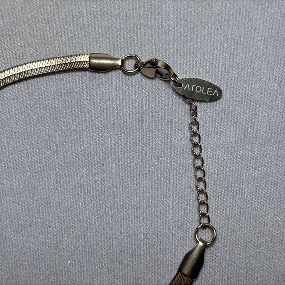 Atolea Kauai Gold-Tone Stainless Steel Herringbone Waterproof Bracelet - Picture 3 of 7